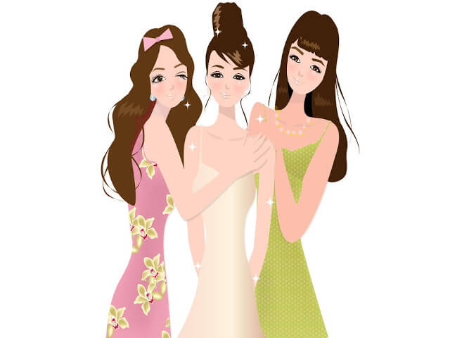 3人の女性のイラスト